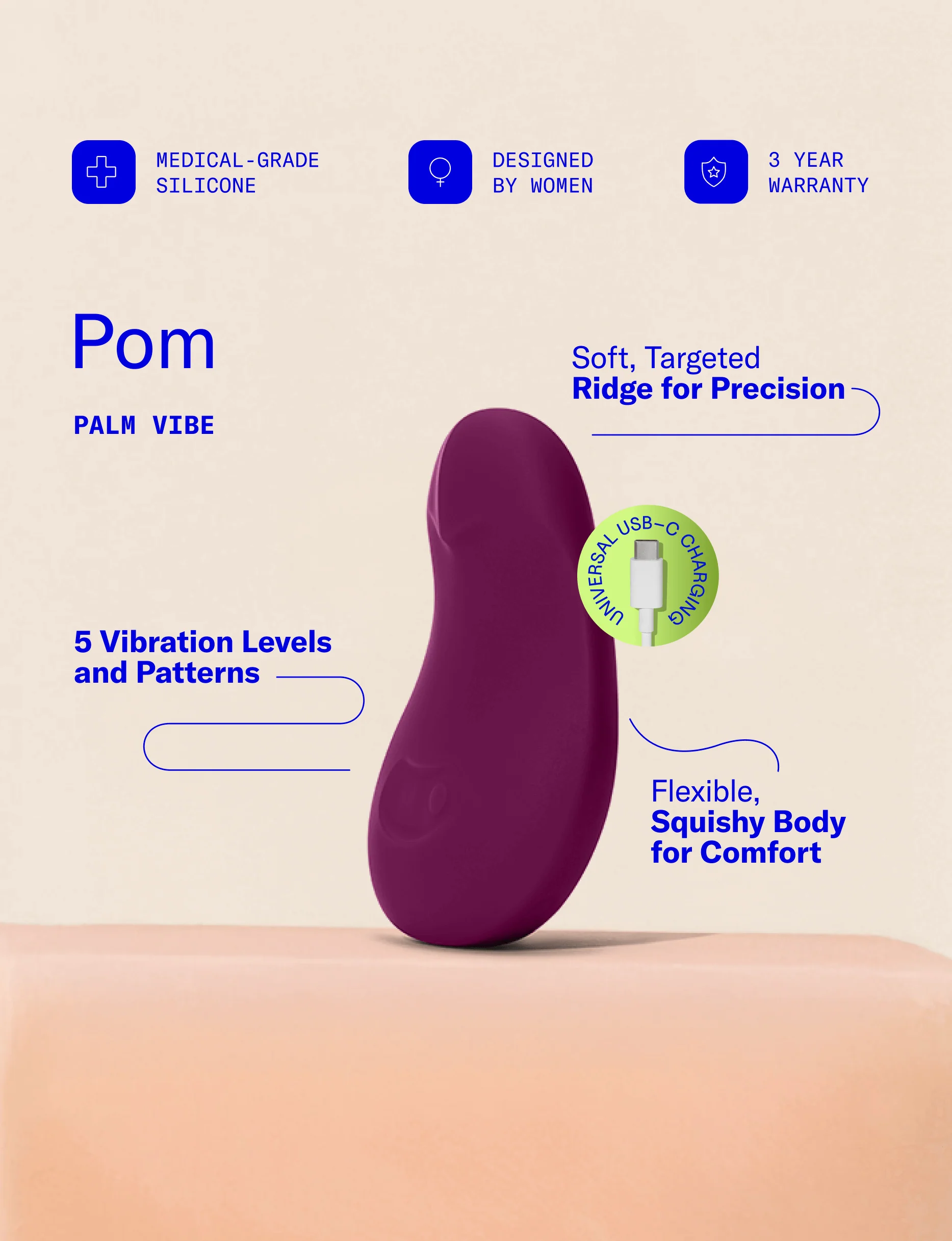 Pom Palm Vibrator 8 Pom Palm Vibrator