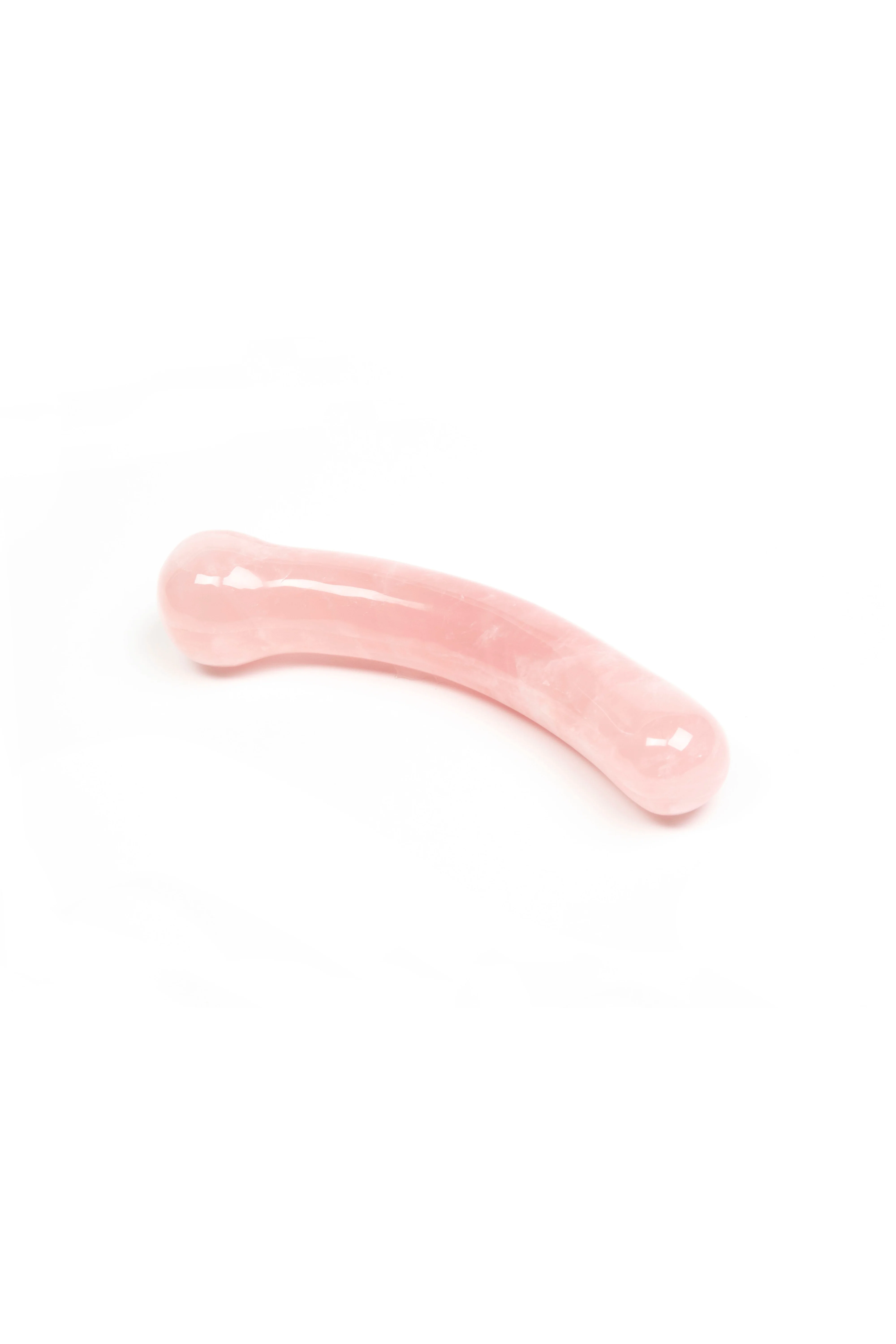 Curve Rose Quartz Crystal Dildo 3 Curve Rose Quartz Crystal Dildo