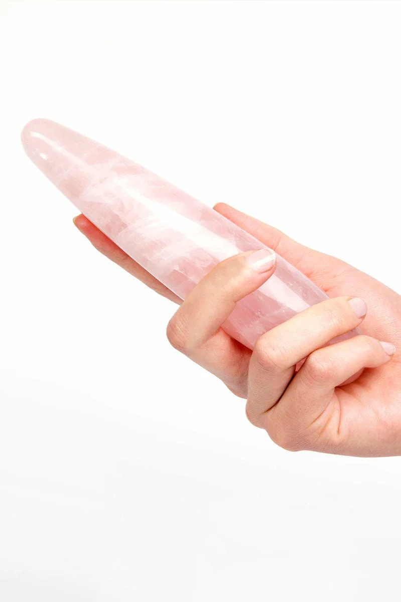 Rose Quartz Crystal Dildo 3 Rose Quartz Crystal Dildo