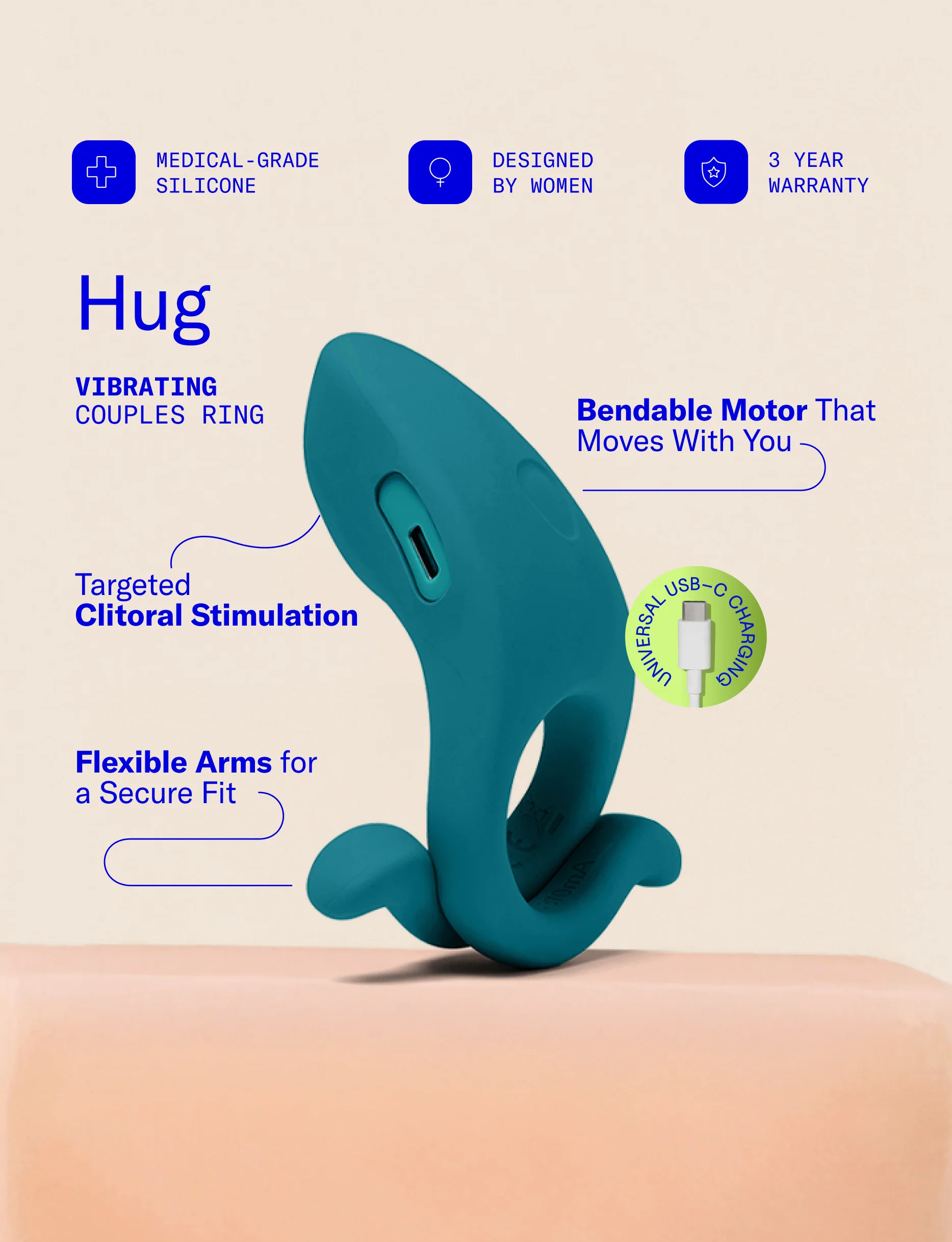 Hug Vibrating Cock Ring