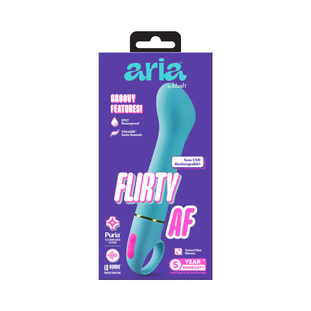 Aria Flirty AF 2.0 Rechargeable Vibe Teal 15 Aria Flirty AF 2.0 Rechargeable Vibe Teal