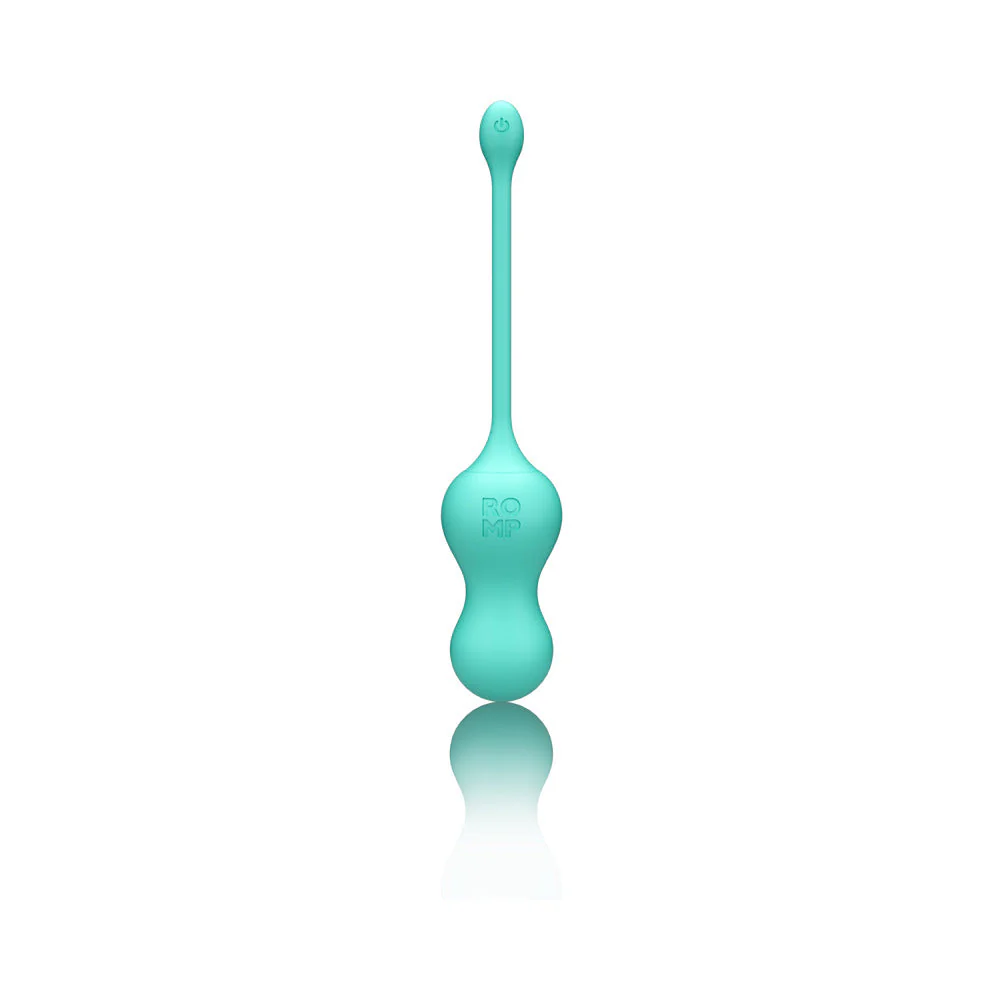 ROMP Cello Rechargeable Remote-Controlled Silicone G-Spot Egg Vibrator Light Teal